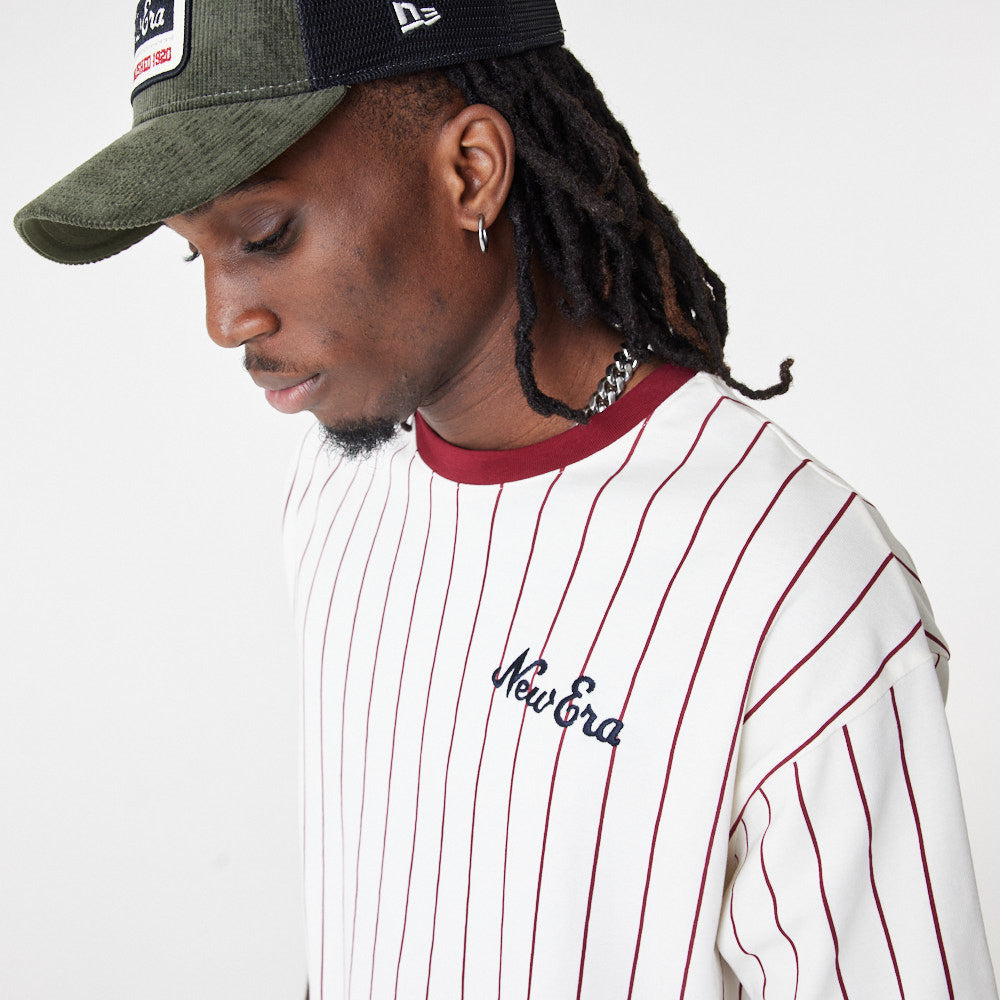 NEW ERA TRICOU NE PINSTRIPE OS NONE 60416429 ✓ ALB