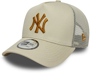 Șapcă New Era 9FORTY A-frame Trucker New York Yankees Reglabilă Bej
