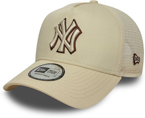 Șapcă New Era 9FORTY A-frame Trucker New York Yankees Reglabilă Bej