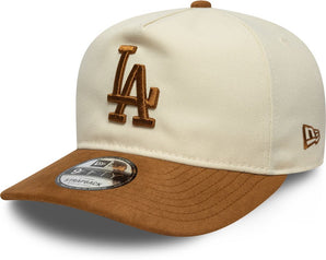 Șapcă New Era 9FIFTY Suede Visor A-frame Los Angeles Dodgers Reglabilă Bej