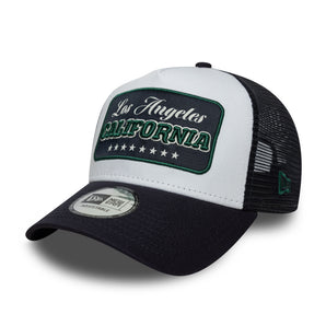 Șapcă New Era 9FORTY A-frame Trucker Location Patch Reglabilă Albastră