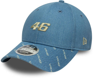 Șapcă New Era 9FORTY M Crown Denim M Crown Vr46 Reglabilă Albastră