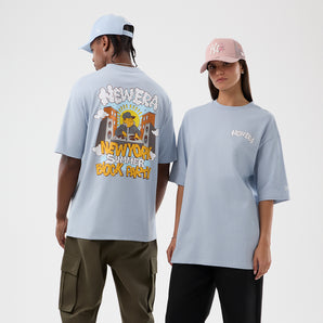 Tricou New Era Fun Graphic Oversize Albastru