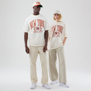 Tricou New Era Mlb Arch Graphic Oversized Ny Yankees Alb