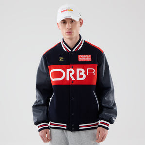 Geacă New Era Red Bull Wordmark Varsity Red Bull F1 Albastră