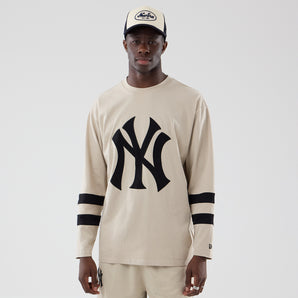 Bluză New Era Mlb Long Sleeve Oversized Ny Yankees Bej