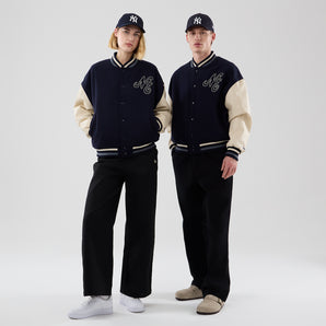 Geacă New Era Oversized Varsity Neagră