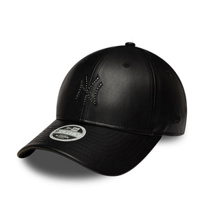 Șapcă New Era 9Forty M-Crown Women Diamante Faux Leather Ny Yankees Reglabilă Neagră