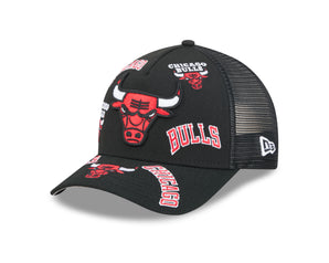 Șapcă New Era 9Forty M-Crown All Over Print Chicago Bulls Reglabilă Neagră