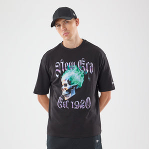 Tricou New Era Skull Graphic Oversized New Era Negru