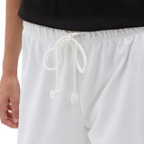pantaloni albi - detaliu