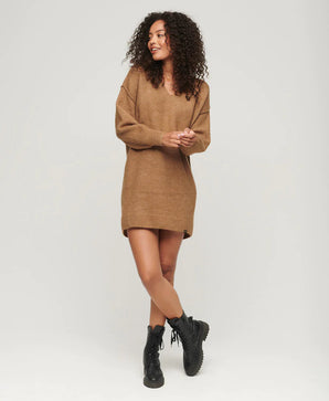 Rochie tricotata Superdry V NECK KNIT JUMPER DRESS