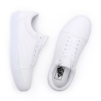 tenisi albi vans - imagine de sus