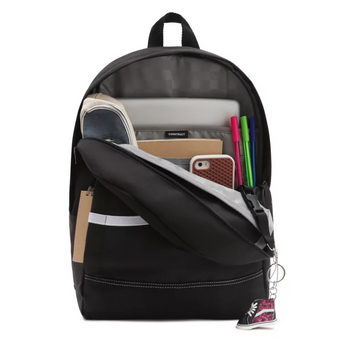 Rucsac negru Construct Skool VANS - fermoar deschis