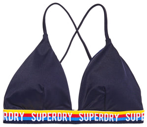 IMBRACAMINTE FEMEI SUPERDRY Sutien Plaja Sydeny Fixed Tri Bikini Albastru - vgeneration.ro