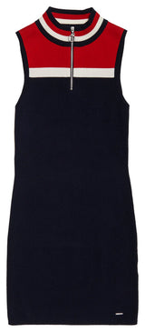 IMBRACAMINTE FEMEI SUPERDRY Rochie Mini Edit Zip Knit Albastru - vgeneration.ro