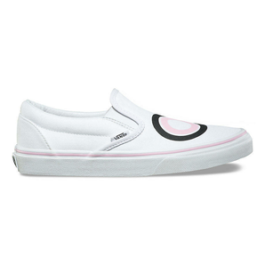 FEMEI, BARBATI VANS Tenisi Classic Slip-On OMG (Sayings) Alb - vgeneration.ro