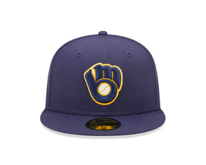 Șapcă New Era 59Fifty Authentic Performance Milwaukee Brewers Fixă Mov