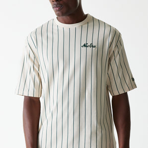 Tricou New Era Pinstripe Oversized Alb