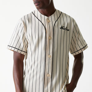 Tricou New Era Pinstripe Jersey Alb