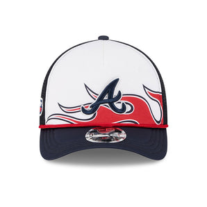 Șapcă New Era 9FORTY M Crown A-frame MLB25 Bristol Atlanta Braves Reglabilă Albă