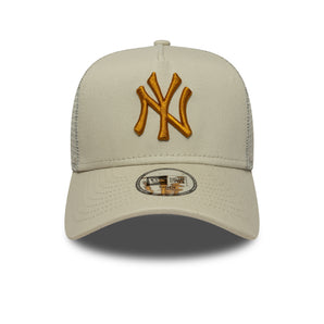 Șapcă New Era 9FORTY A-frame Trucker New York Yankees Reglabilă Bej