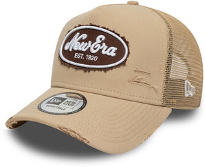 Sapca Oval Canvas Distress Trucker New Era