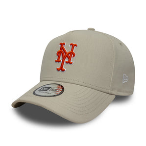Șapcă New Era 9FORTY E-FRAME New York Mets Outline Script Reglabilă Bej