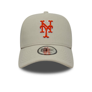 Șapcă New Era 9FORTY E-FRAME New York Mets Outline Script Reglabilă Bej