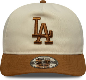 Șapcă New Era 9FIFTY Suede Visor A-frame Los Angeles Dodgers Reglabilă Bej