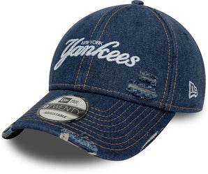 Sapca Denim Distress 9Twenty New York Yankees New Era