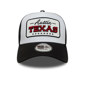 Șapcă New Era 9FORTY A-frame Trucker Location Patch Reglabilă Albă