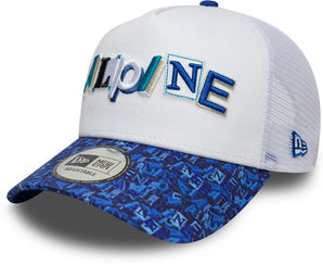 Șapcă New Era 9FORTY A-frame Trucker Alpine Racing Reglabilă Albă