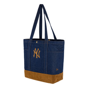 Geanta tote New Era Suede Denim Tote New York Yankees