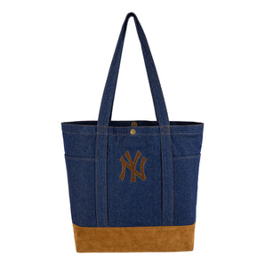 Geanta tote New Era Suede Denim Tote New York Yankees
