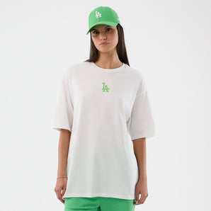 Tricou New Era MLB Midi League Oversize Los Angeles Dodgers Alb