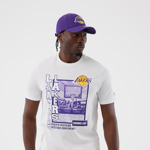 Tricou New Era NBA Graphic Regular Los Angeles Lakers Alb