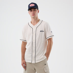 Tricou New Era Slub Baseball Jersey Alb