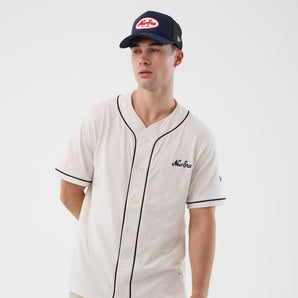 Tricou New Era Slub Baseball Jersey Alb
