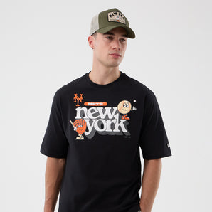 Tricou New Era MLB Icon Graphic Regular New York Mets Negru