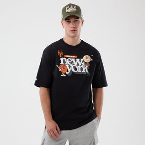 Tricou New Era MLB Icon Graphic Regular New York Mets Negru
