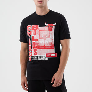 Tricou New Era NBA Graphic Regular Chicago Bulls Negru