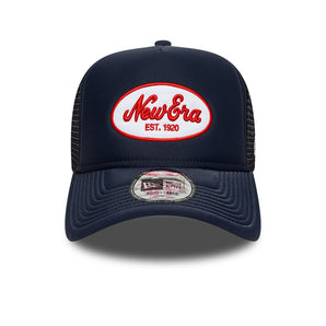 Șapcă New Era 9FORTY A-frame Trucker Oval Foam Patch Reglabilă Albastră