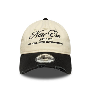 Șapcă New Era Washed Distress 9TWENTY A-Frame Reglabilă Albă