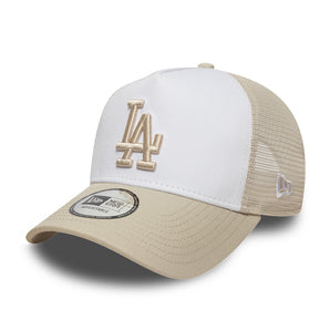 Șapcă New Era 9FORTY A-frame Trucker Los Angeles Dodgers Reglabilă Bej