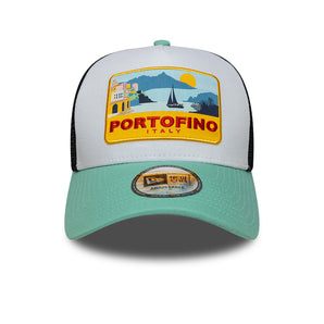 Șapcă New Era 9FORTY A-frame Trucker Location Patch Reglabilă Verde