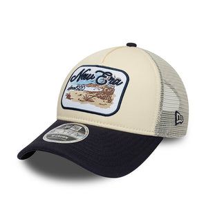 Șapcă New Era 9FORTY Mesh A-Frame Trucker Reglabilă Bej