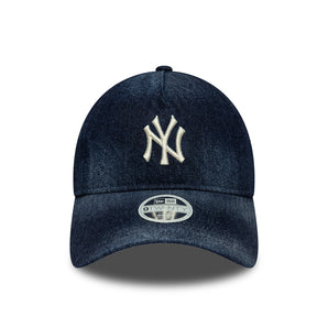 Șapcă New Era Women's Denim 9TWENTY A-Frame New York Yankees Reglabilă Albastră