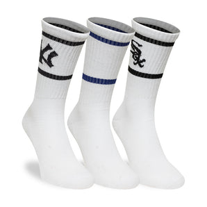 Șosete New Era Mlb Crew 3-Pack Albe