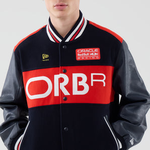 Geacă New Era Red Bull Wordmark Varsity Red Bull F1 Albastră